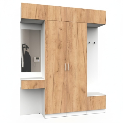 Набор мебели для прихожей "Марсель-207" МР 01-207 В2490 Ш2000 Г420 (ЛДСП Дуб крафт золотой) Набор мебели для прихожей "Марсель-207" МР 01-207 В2490 Ш2000 Г420 (ЛДСП Дуб крафт золотой)